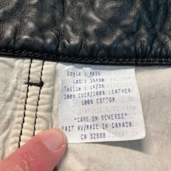 Size 14 Skotts Vintage Washable Leather Pants. - Picture 6 of 9